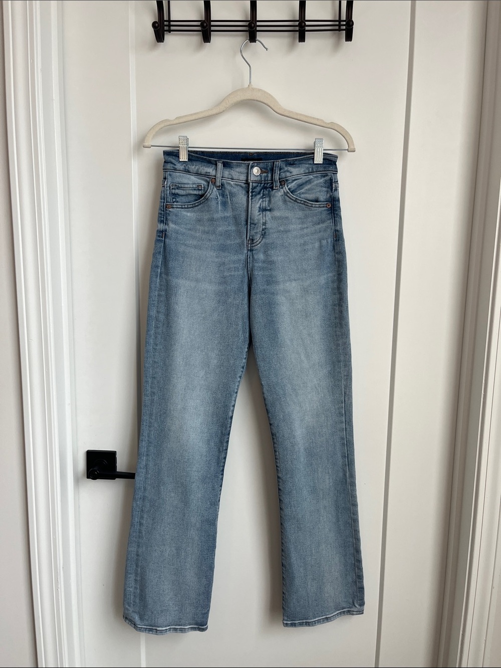 Express Light Wash Boot High-Rise Straight Jeans Women’s size 2R